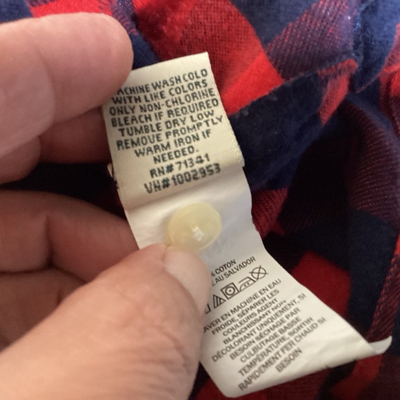 L.L. Bean Women’s Black & Red Flannel Shirt size large - Picture 8 of 12